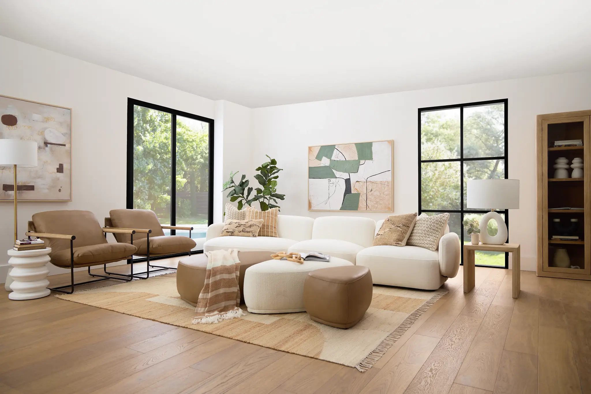 Halsey White Fabric Small Left Cuddler Sectional Halsey White Fabric Small Left Cuddler Sectional