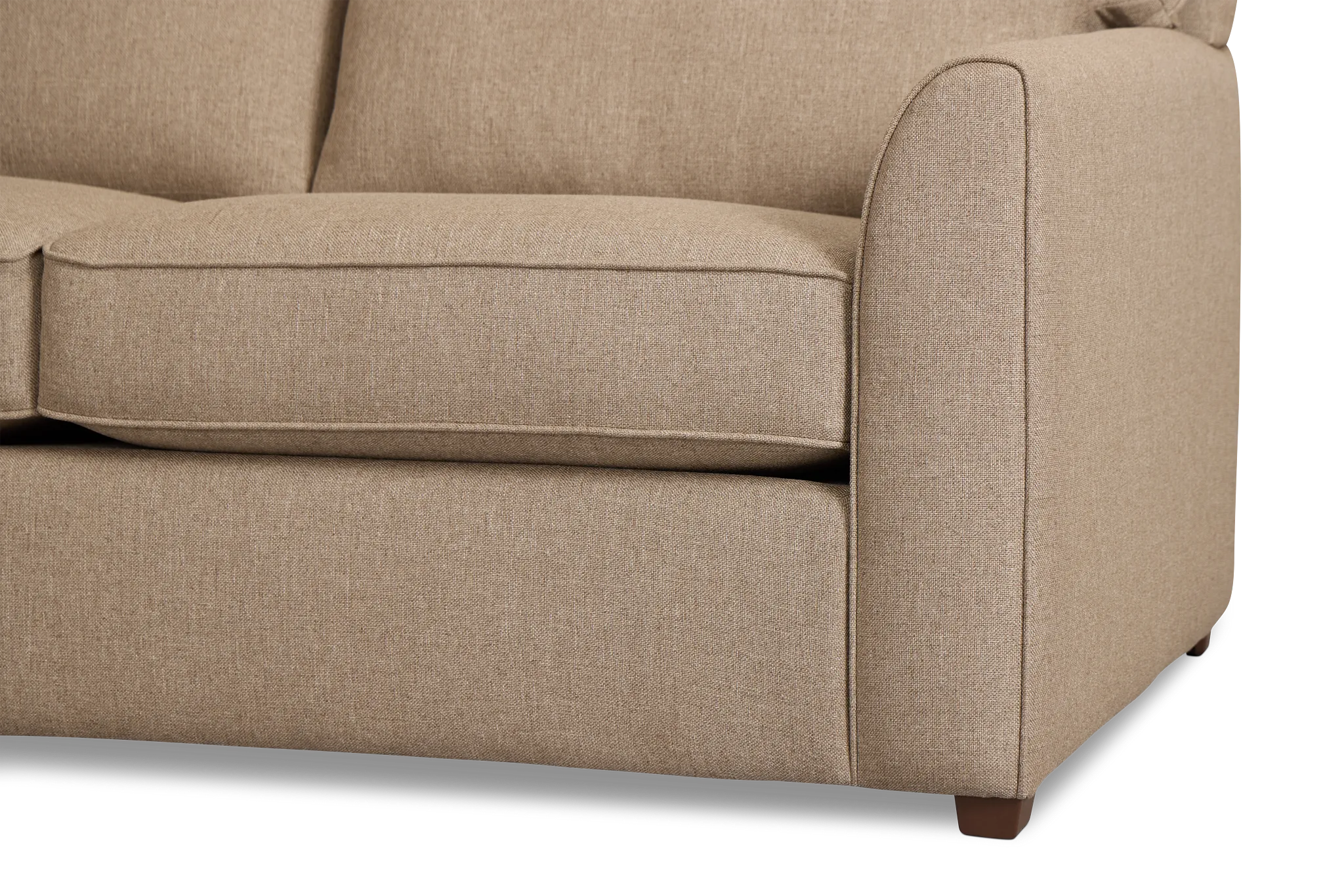 Tate Brown Fabric Medium 2-arm Left Facing Sleeper Sectional