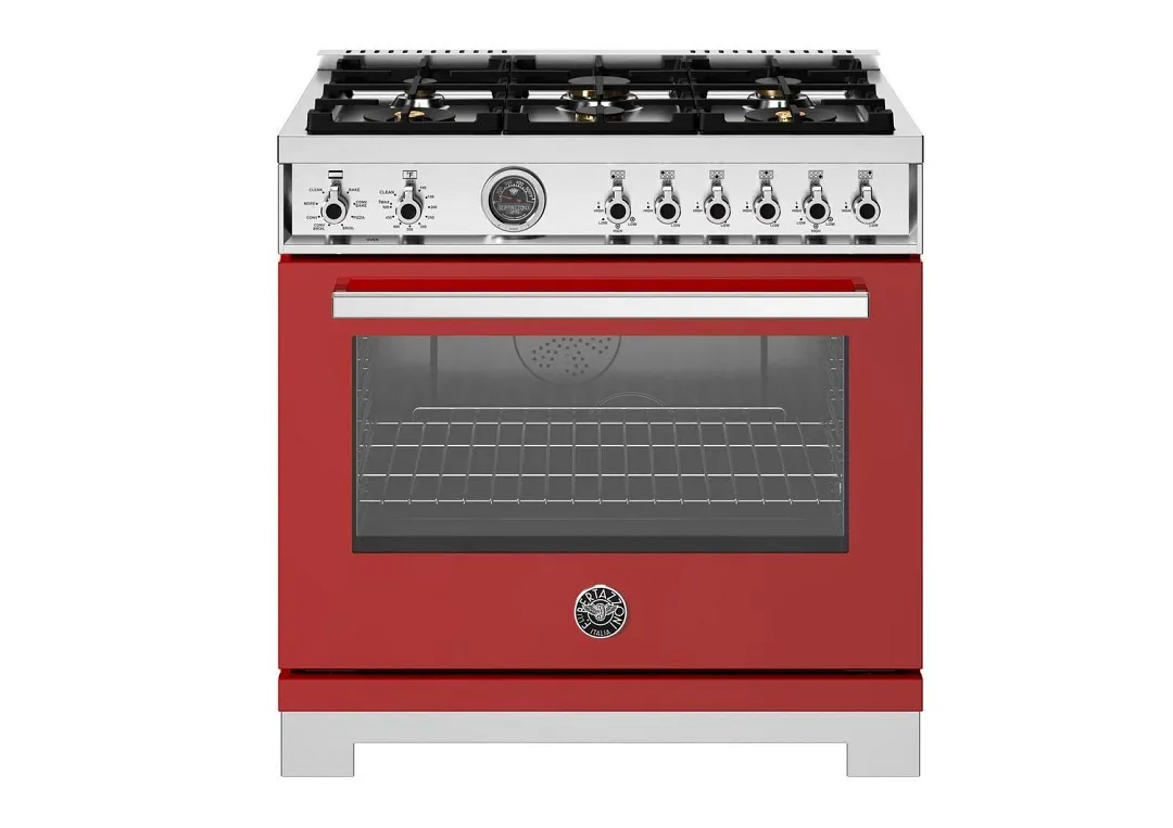 Bertazzoni 366 Series Red 36" Dual Fuel Range