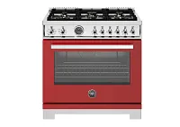 Bertazzoni 366 Series Red 36" Dual Fuel Range