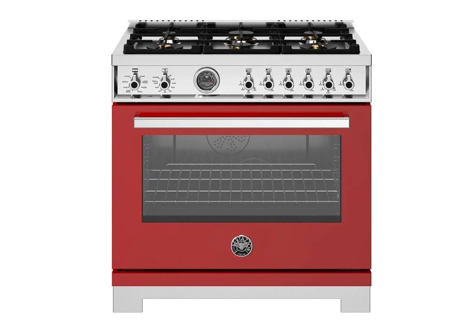 Bertazzoni 366 Series Red 36" Dual Fuel Range