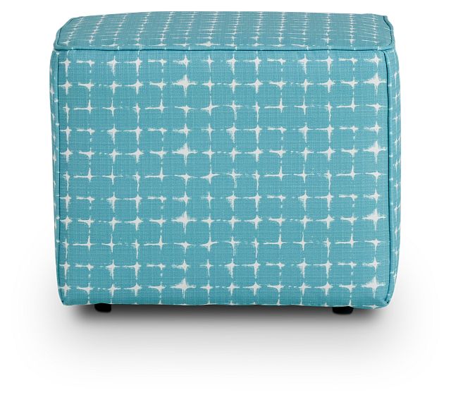 Neptune Teal Indoor/outdoor Accent Ottoman