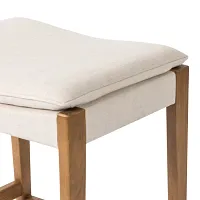 Meli Light Beige 24" Upholstered Barstool