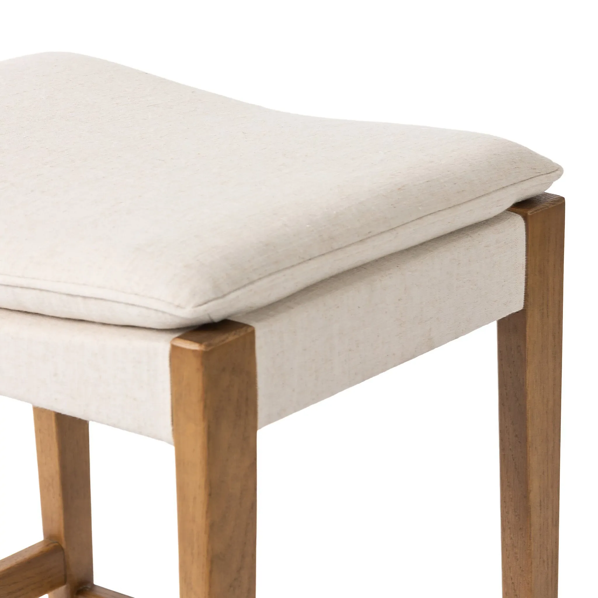 Meli Light Beige 24" Upholstered Barstool