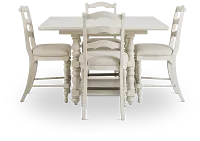 Savannah Ivory High Table & 4 Barstools