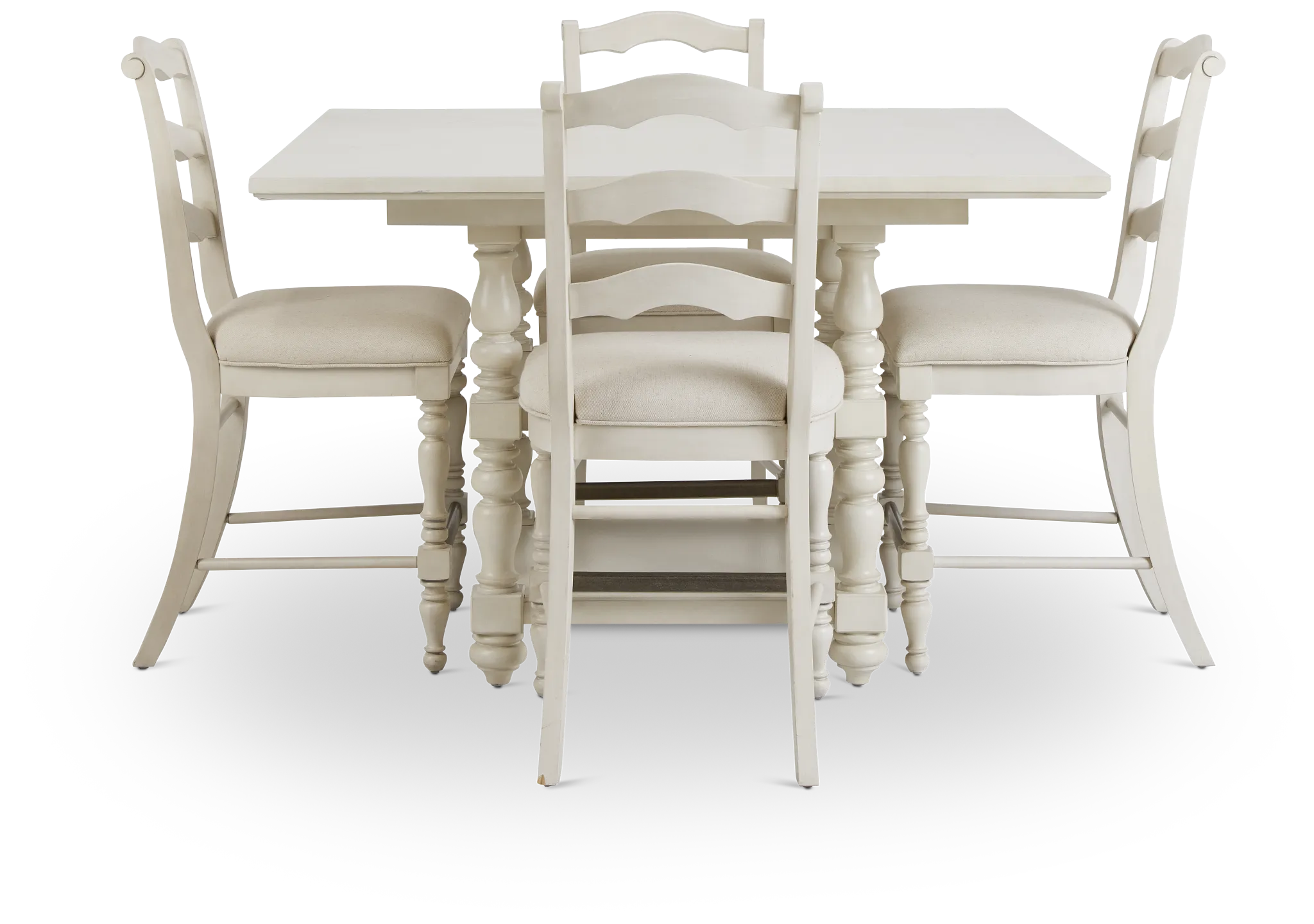 Savannah Ivory High Table & 4 Barstools