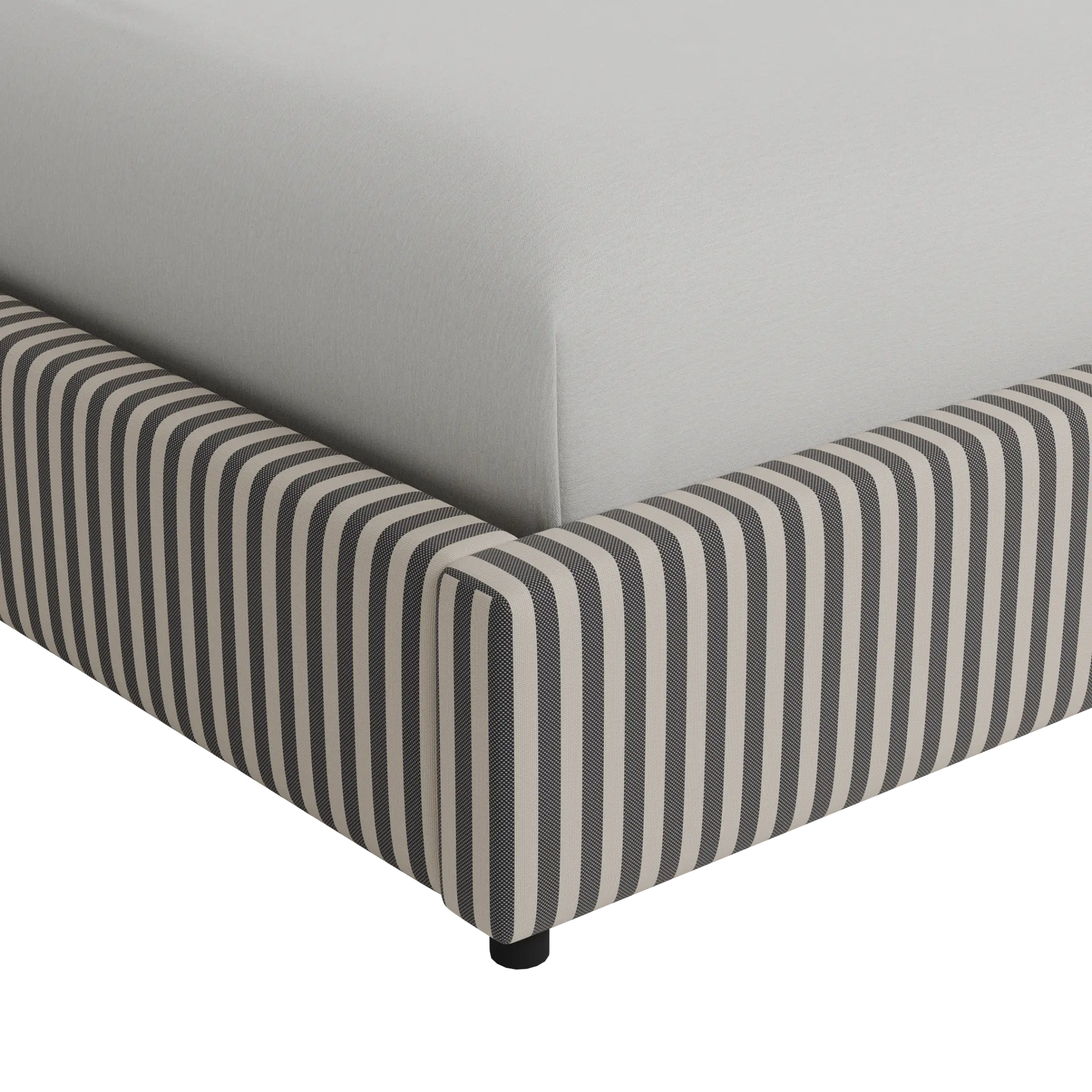 Grayton Sea Lane Dark Blue 44" Upholstered Platform Bed Grayton Sea Lane Dark Blue 44" Upholstered Platform Bed