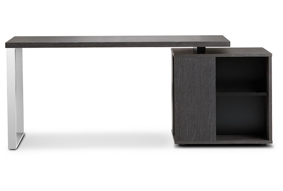 Vancouver Dark Gray Storage Desk