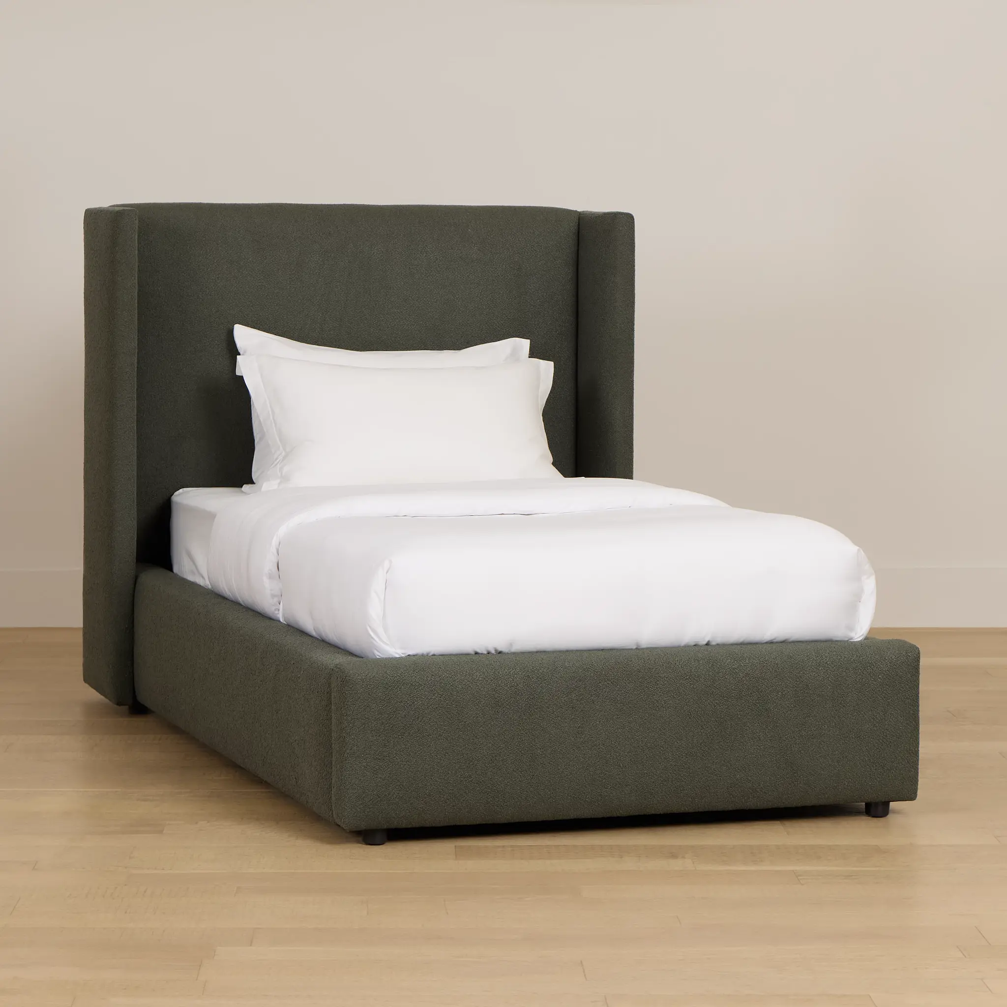 Captiva Sutton Green 48" Upholstered Shelter Bed Captiva Sutton Green 48" Upholstered Shelter Bed