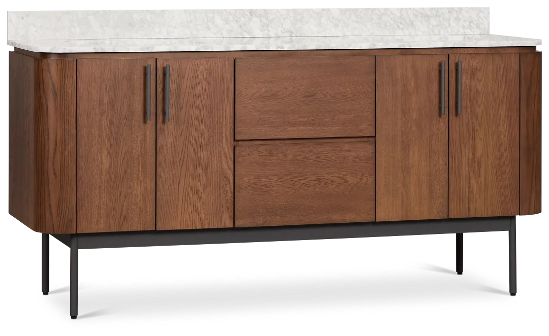 Nomad Mid Tone 72" Double Bathroom Vanity