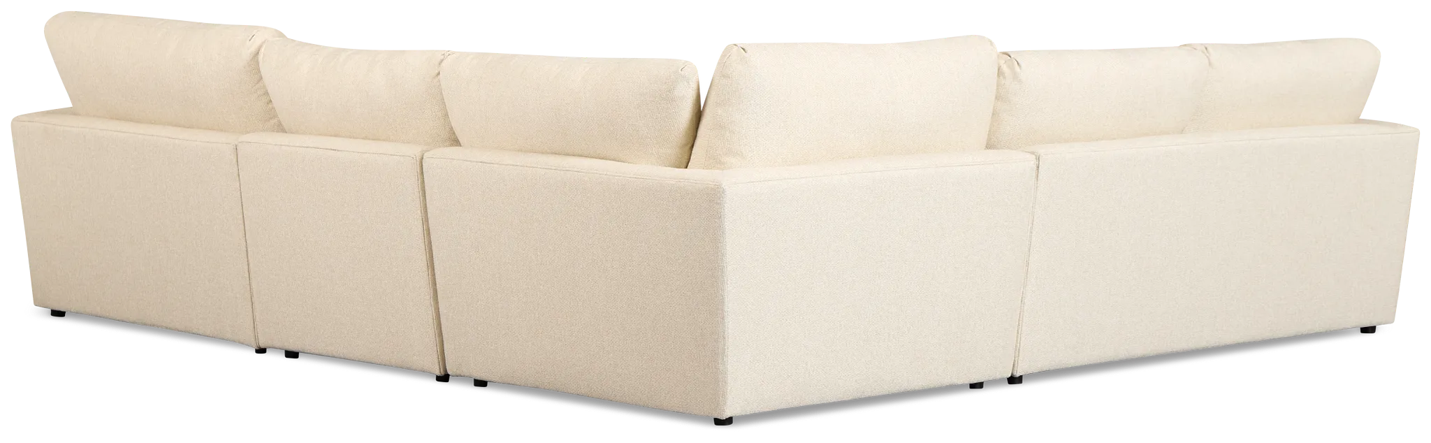 Maxwell Light Beige Fabric Medium Right Chaise Sectional