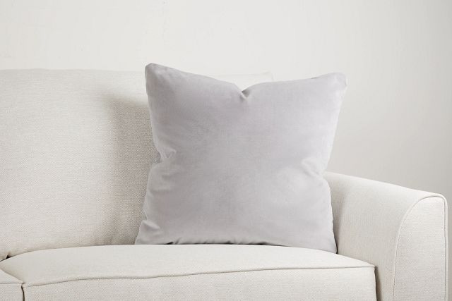 Lauran Light Gray 22" Accent Pillow