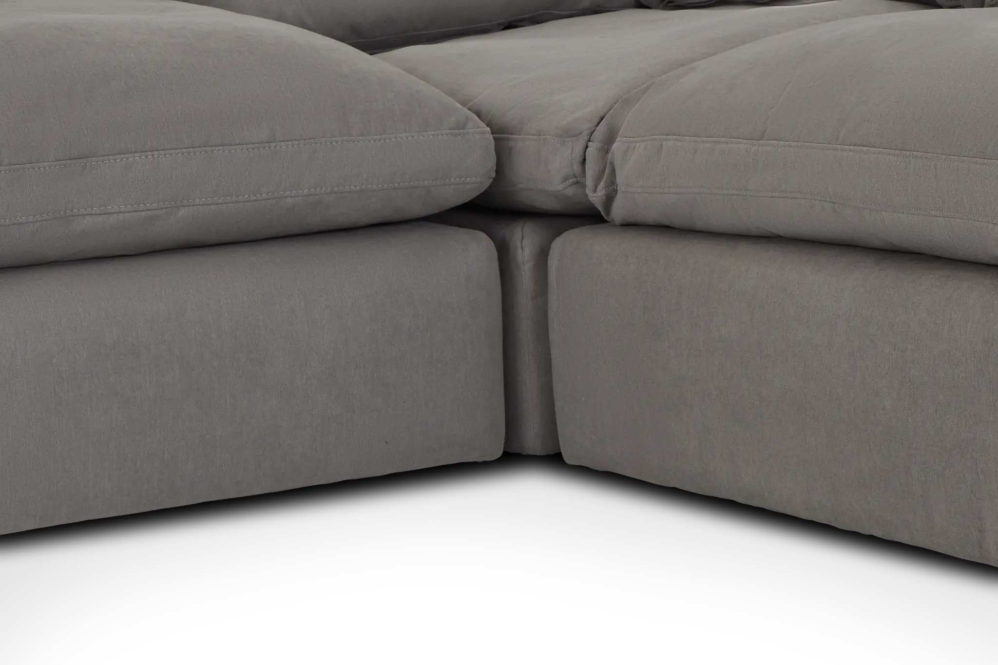 Nixon Light Gray Fabric 4-piece Bumper Sectional Nixon Light Gray Fabric 4-piece Bumper Sectional