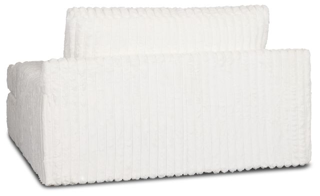 Teddy White Fabric Chaise