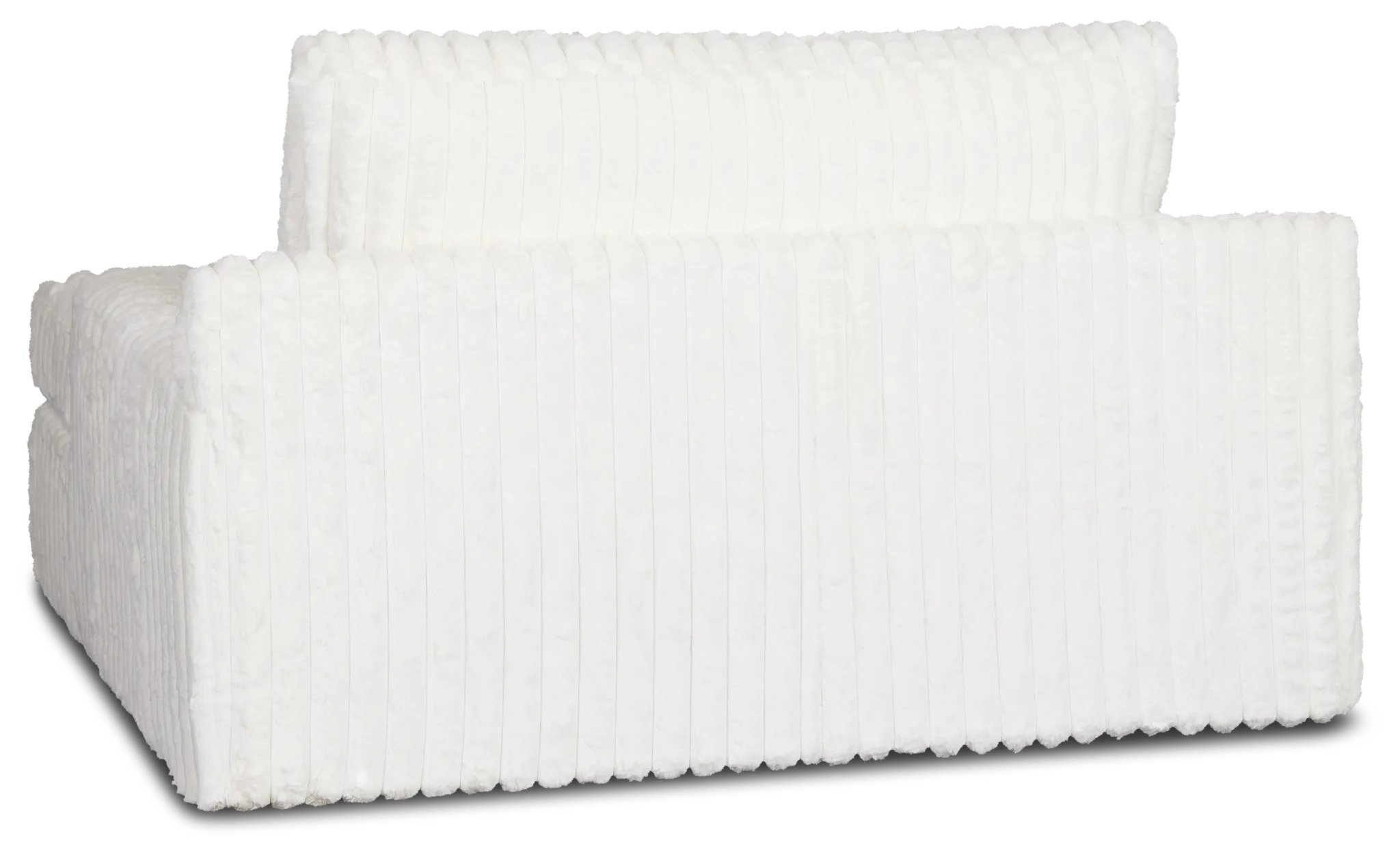 Teddy White Fabric Chaise