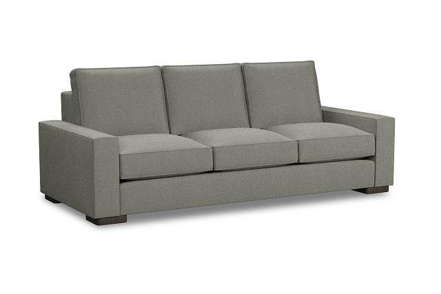 Edgewater Delray Pewter 96" Sofa W/ 3 Cushions