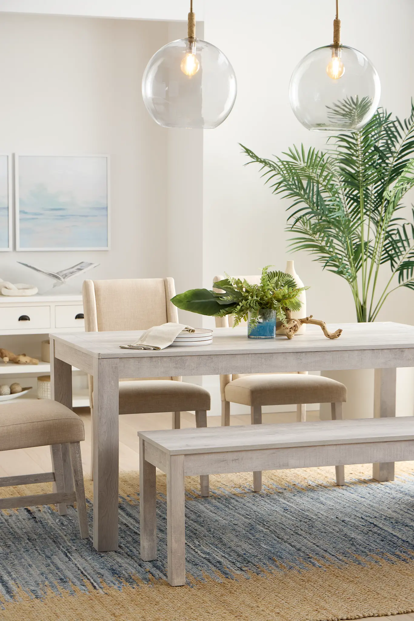 Delray White Rectangular Table Delray White Rectangular Table