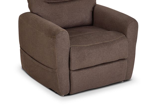 Canton Brown Fabric Power Lift Recliner