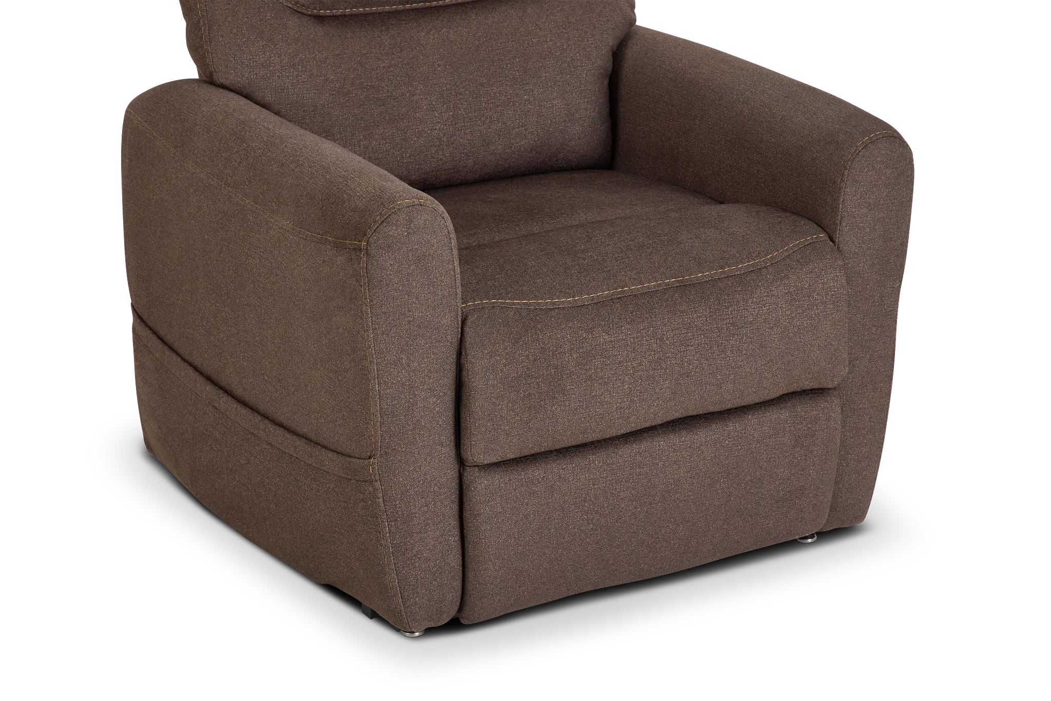 Canton Brown Fabric Power Lift Recliner