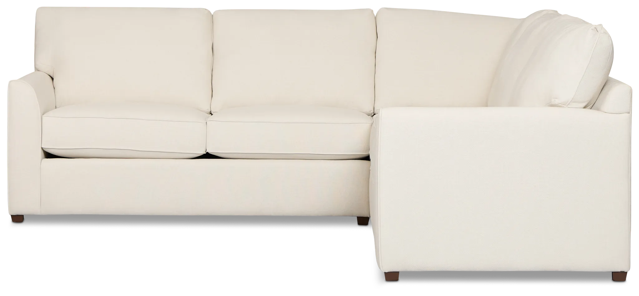 Tate Light Beige Fabric Medium Right Chaise Memory Foam Sleeper Sectional
