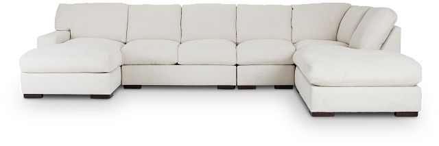 Veronica White Down Large Right Bumper Sectional