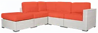 Biscayne Orange 5-piece Modular Sectional