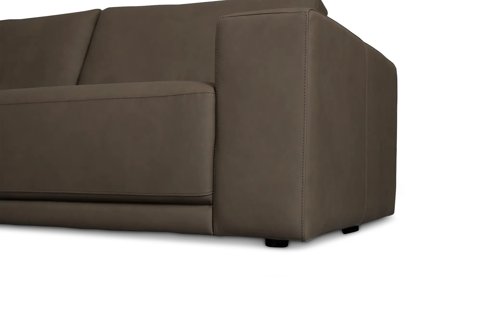 Kellan Dark Gray Leather Medium Two-arm Sectional Kellan Dark Gray Leather Medium Two-arm Sectional