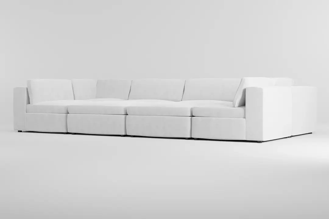 Destin Revenue White Fabric 8-piece Pit Sectional Destin Revenue White Fabric 8-piece Pit Sectional