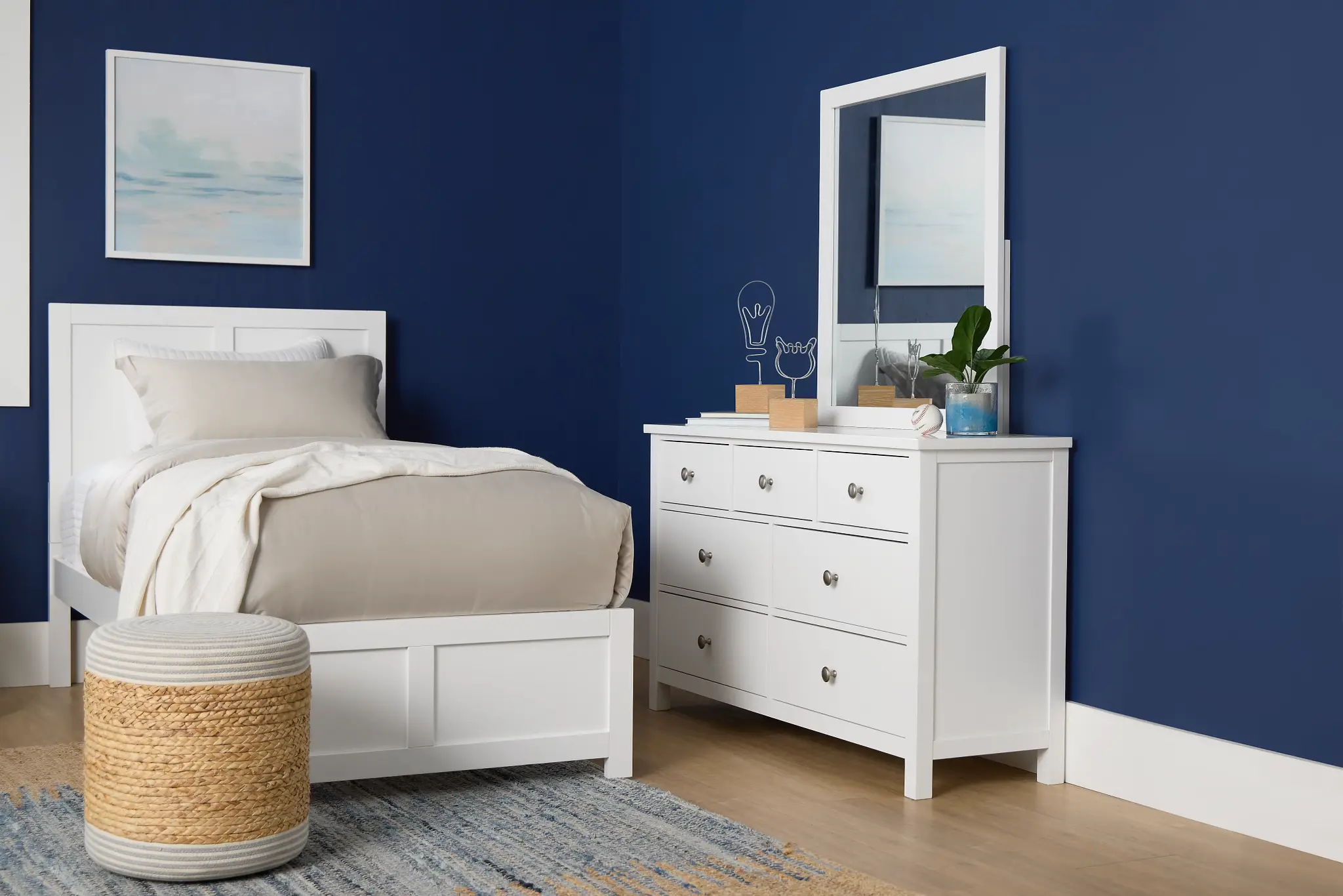 Charleston White Dresser & Mirror Charleston White Dresser & Mirror