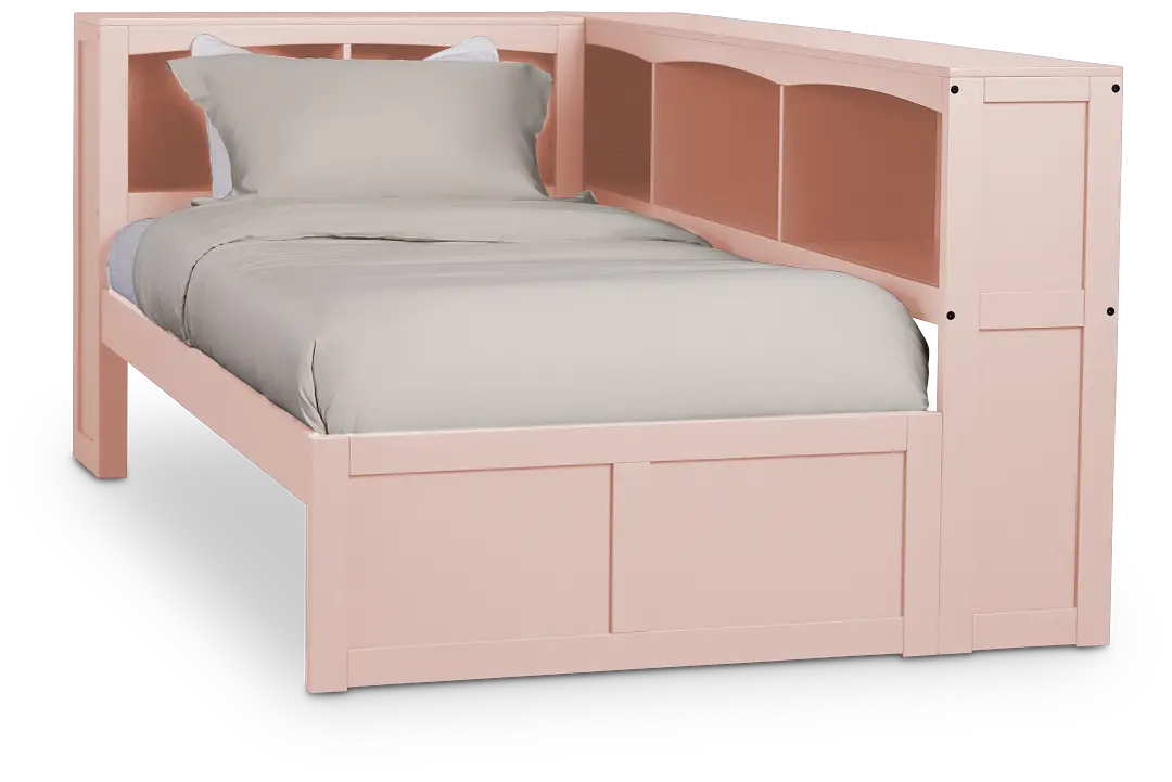 Charleston Pink Corner Bookcase Bed Charleston Pink Corner Bookcase Bed