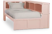 Charleston Pink Corner Bookcase Bed
