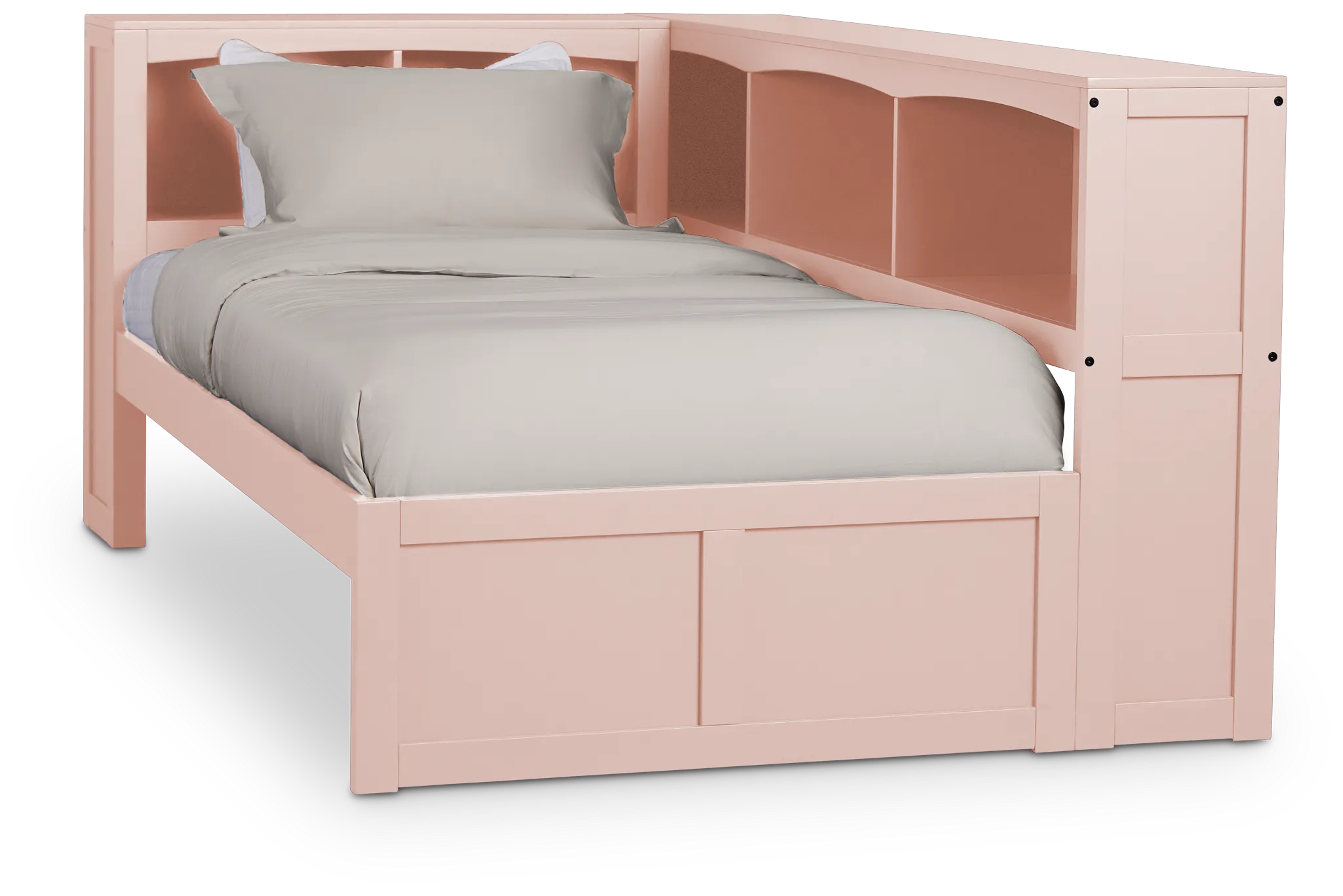 Charleston Pink Corner Bookcase Bed