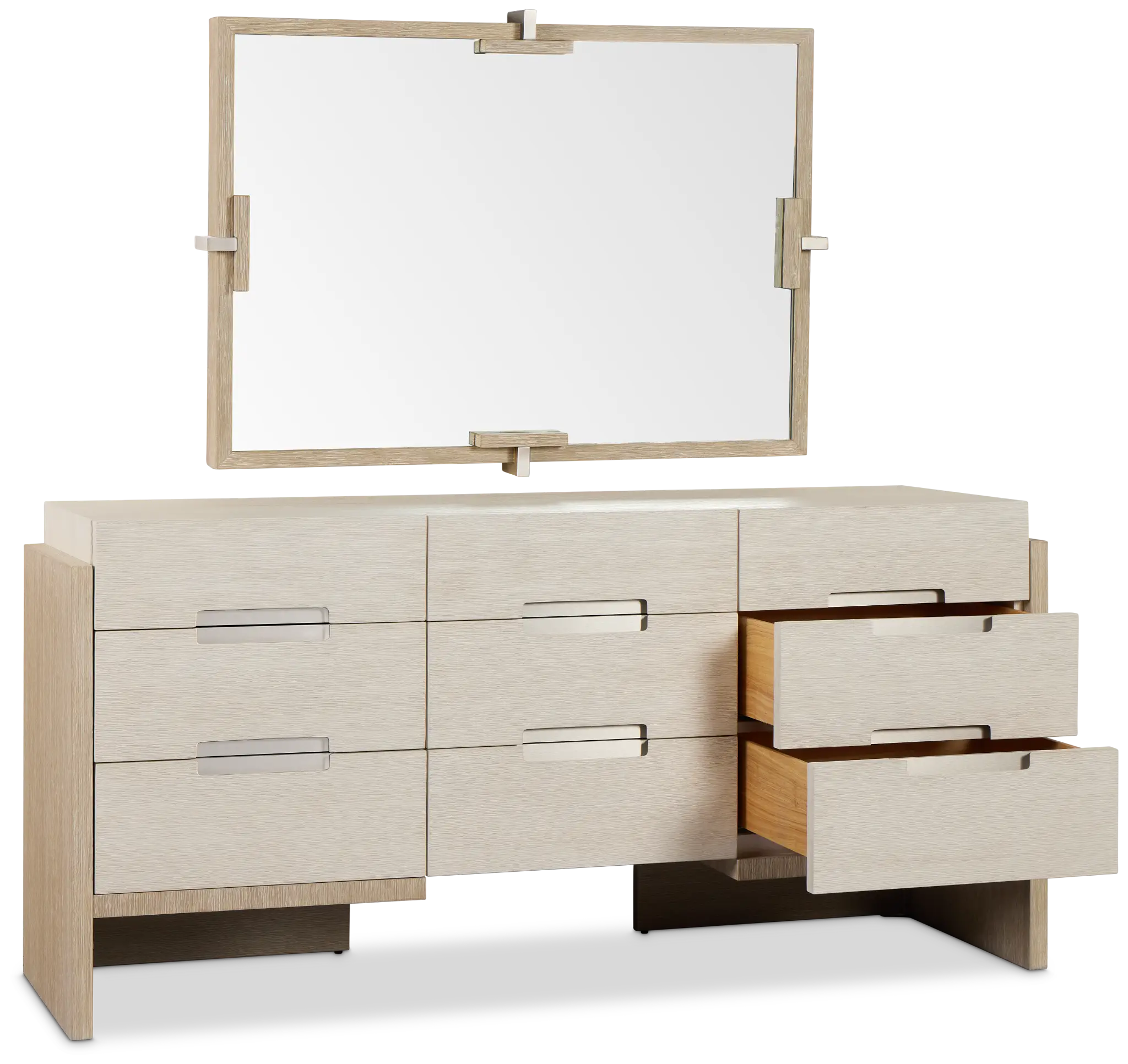 Miramar Light Tone Dresser & Mirror Miramar Light Tone Dresser & Mirror
