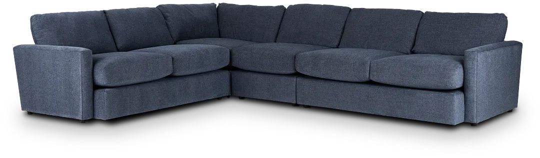Noah Blue Fabric Medium Two-arm Sectional