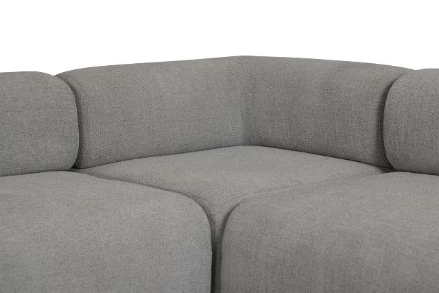 Celeste Light Gray Fabric 8-piece Modular Sectional