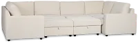 Addie Beige Fabric 8-piece Pit Storage Sectional