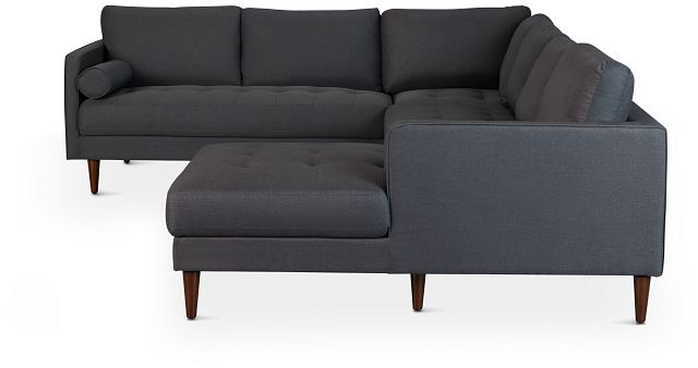 Rue Gray Fabric Medium Right Chaise Sectional (3)