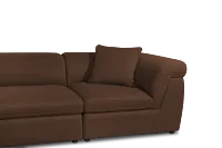 Aria Dark Brown Micro 4-piece Modular Sectional