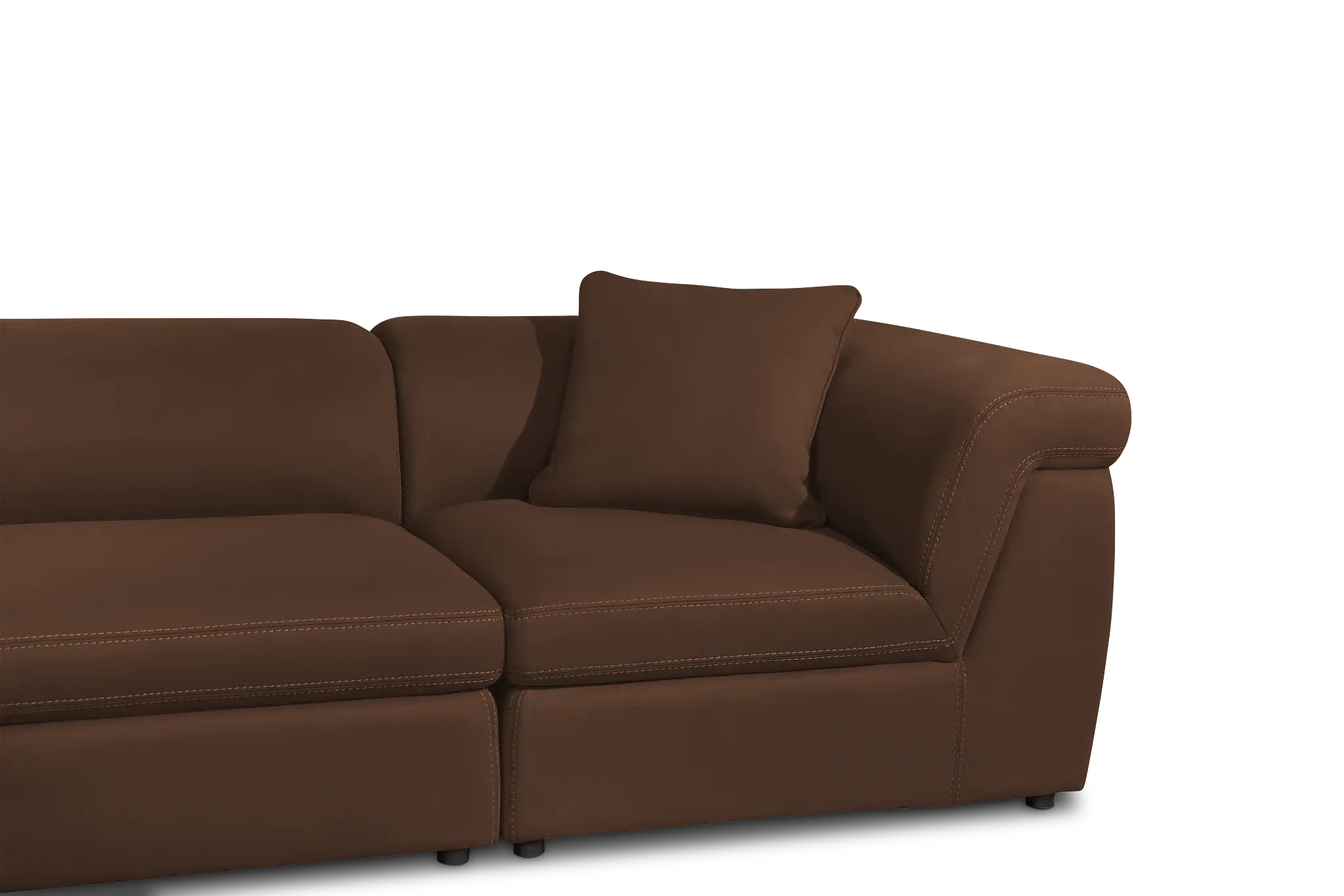 Aria Dark Brown Micro 4-piece Modular Sectional Aria Dark Brown Micro 4-piece Modular Sectional