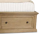 Galveston Light Tone Sleigh Storage Bed