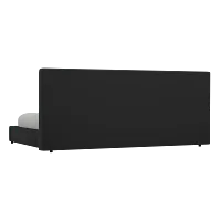 Grayton Elite Black 54" Upholstered Platform Bed