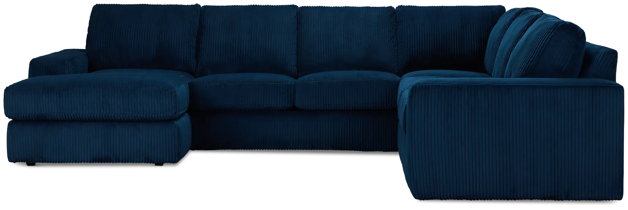 Charlie Dark Blue Fabric Medium Left Chaise Sectional Charlie Dark Blue Fabric Medium Left Chaise Sectional