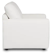 Rhodes White Fabric Loveseat