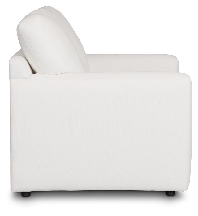 Rhodes White Fabric Loveseat