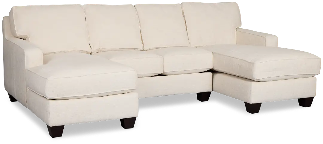 Andie White Fabric U-shaped Sectional Andie White Fabric U-shaped Sectional
