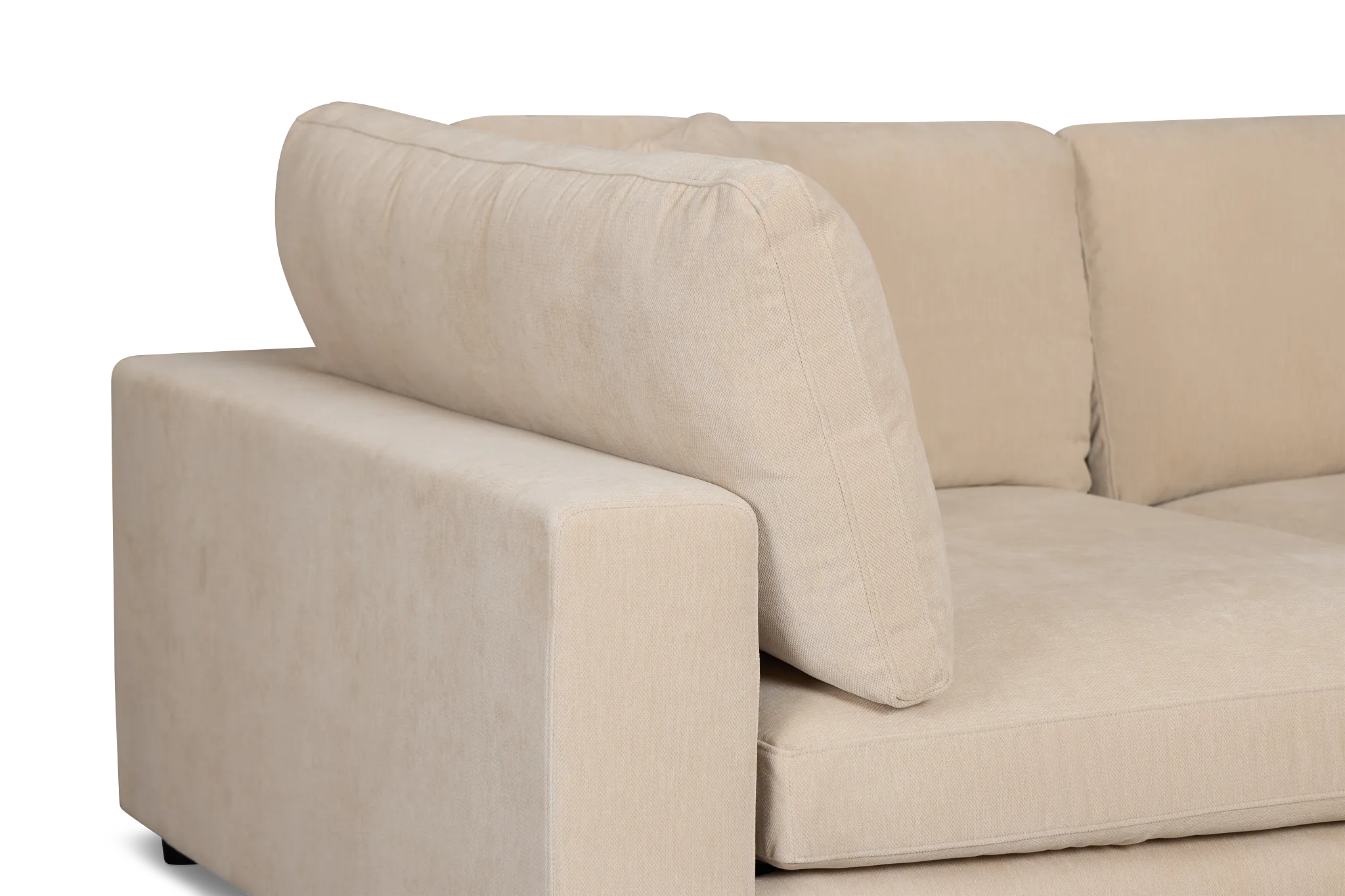 Lounge Light Beige Fabric Double Chaise Daybed