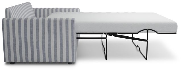 Siesta Sea Lane Dark Blue Fabric Memory Foam Sleeper