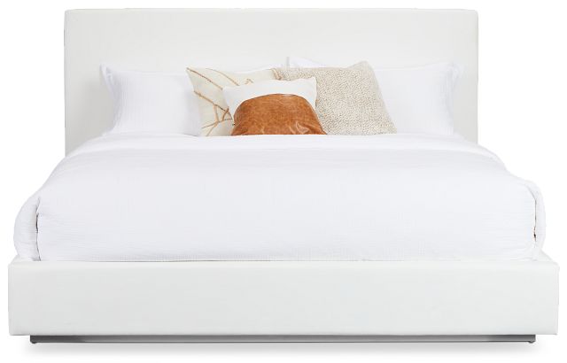 Haven White Uph Platform Bed