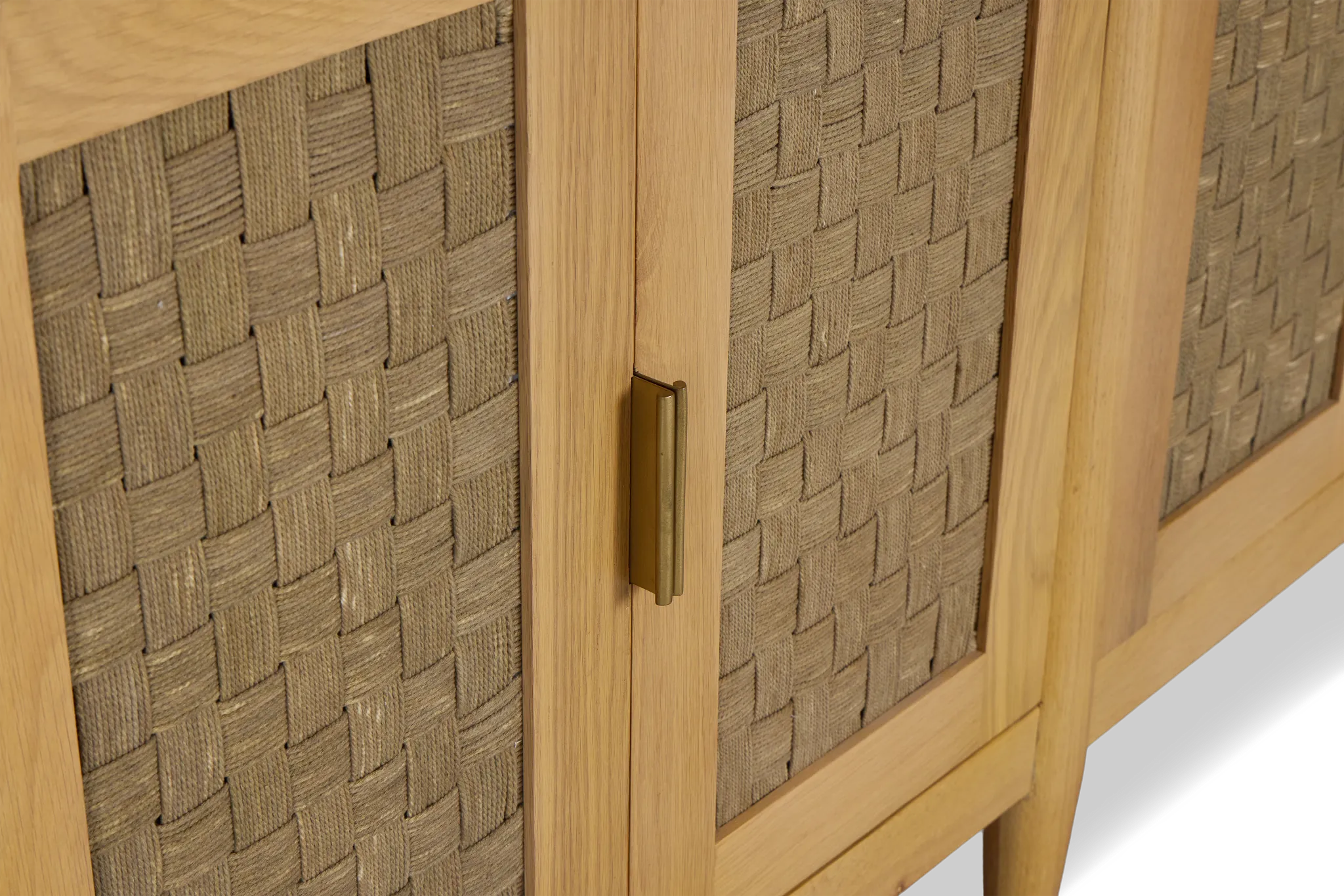 Caras Light Tone Woven Credenza