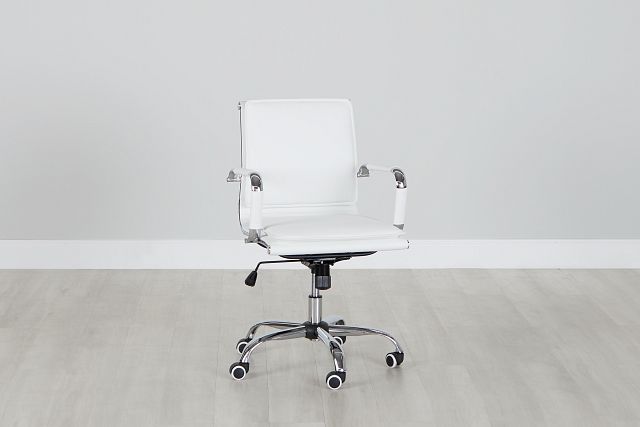 Denver White Uph Desk Chair